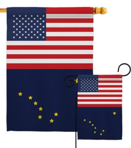 Bandera de jardín de Estados Unidos Alaska Estados regionales pequeña decoración regalo patio casa pancarta - Imagen 1 de 13