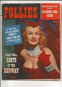 FOLLIES Men's Cheesecake Magazine #2 Jan. 1956 Maria Stinger, Strippers, Others - Imagen 1 de 4