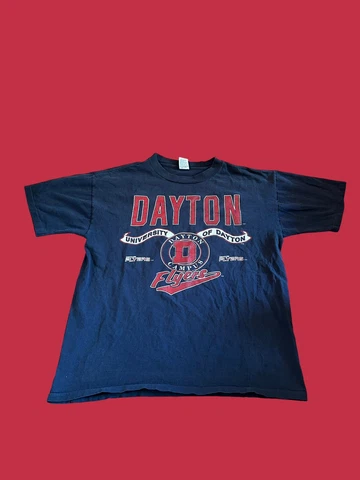 Dayton Flyers Spell Out VTG Single Stitch Shirt Large Cover