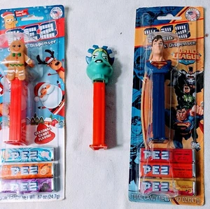 Pez Dispensers - Superman, Gingerbread Man, She-saurus - Picture 1 of 11