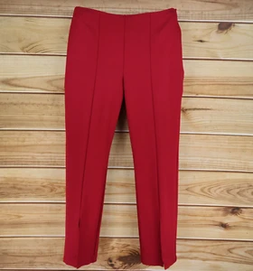 Worthington Bootcut Pants Womens XL Red Ultra Stretch Ponte Slit Front NWT $90 - Picture 1 of 9