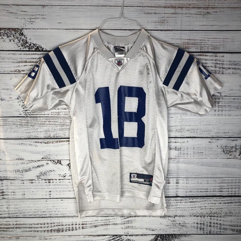 Reebok Indianapolis Colts Peyton Manning #18 NFL Jersey Kids Youth Medium White Cover