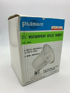 Vintage - Philmore - NO. WP4 - 5 1/4 Weatherproof REFLEX TRUMPET - 8 WATTS PEAK - Picture 1 of 7