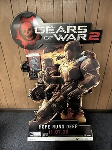 Gears of War 2 Xbox 360 GAMESTOP Display Standee RARE Microsoft - Picture 1 of 5