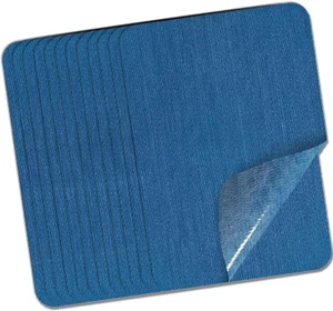 AXEN 12 Pieces Iron on Fabric Patches for Clothing and Pants Repair, 100% Cotton - Picture 1 of 12