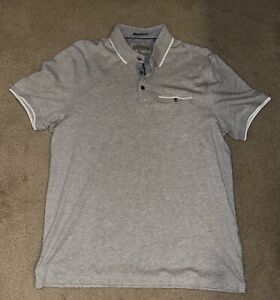 Ted Baker Polo Shirt Men’s Size 5 XL Grey