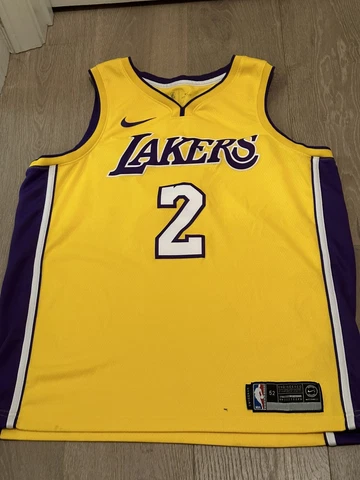 Lonzo Ball Nba 52 XL Nike Swingman Los Angeles Lakers NBA Gold Jersey 2017 La Cover