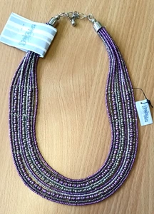 Suzie Blue - Beaded COLLAR STYLE NECKLACE - Summer Accessory - Various Colours - Picture 1 of 19