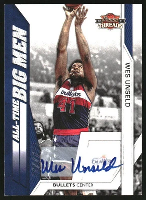 2010-11 Panini Threads All Time Big Men Autographs #8 Wes Unseld Auto /49 - Image 1 of 2