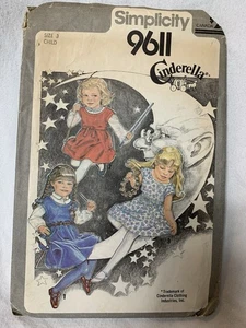 VTG Simplicity 9611 Cinderella Childs Pullover Dress, Jumper, Shirt Size 3 FF Un - Picture 1 of 4