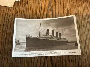 RPPC - White Star Liner R M S Titanic - Post Sinking Card - Rotary Photo. - Picture 1 of 7