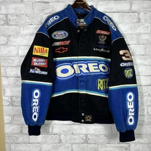 Vintage Oreo Nascar Jacket 90s JH Design Dale Earnhardt Jr Racing Mens XL Ritz - Picture 1 of 12