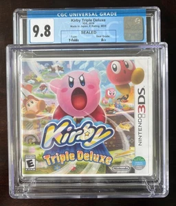 Kirby Triple Deluxe Nintendo 3DS 2016 Nuevo Sellado de Fábrica Pliegue en Y A++ CGC 9.8 - Imagen 1 de 2