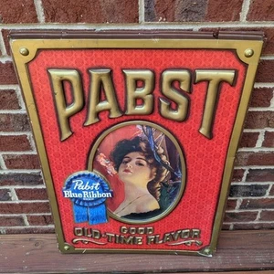 Pabst blaues Band 60er Jahre 3D Schild 28"x21" Original Display Bar Vintage - Bild 1 von 7
