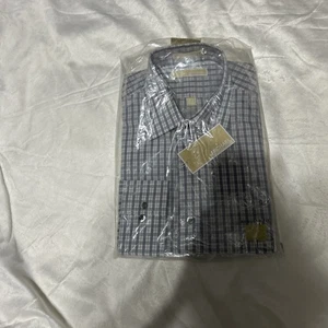 New Michael Kors Regular Fit L/S Men’s Shirt Sz 16.5 Lg Plaid  - Picture 1 of 17
