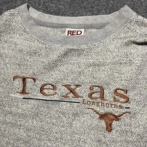 Sudadera De Colección Texas Longhorns Para Hombres 2XL Gris Cuello Redondo Pullover Bordado Años 90 - Imagen 1 de 10