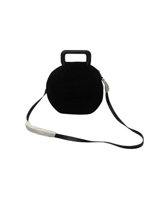 Bolso Halston Heritage redondo de cuero gamuza negro con correa para el hombro nuevo con etiquetas Foto 1 de 4