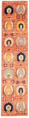 Vintage Hand-knotted Runner Rug 2'8" x 10'6" Traditional Oriental Wool Carpet - Image 1 of 4