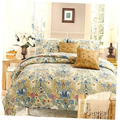 Vintage Luxury Classic 3-Piece Queen Yellow, Beige, Blue, Pink, Mutli-color - Image 1 of 4