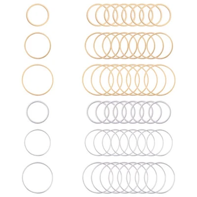Round Linking Rings Stainless Steel Circle Frames Connectors 8-40mm Beading Hoop