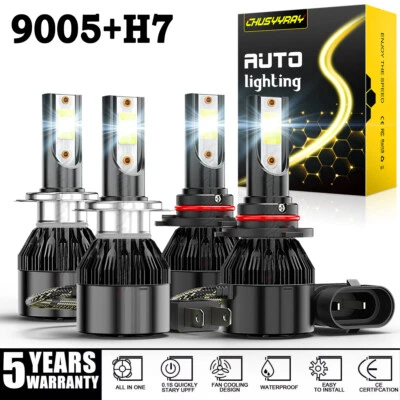 4X 9005+H7 Bombilla Faro LED Luz Alta Baja Para Hyundai Elantra GT 2019-2020 Foto 1 de 4