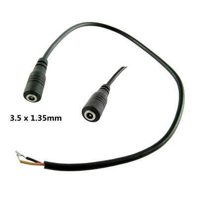 CCTV DC Power Jack Connector 3.5mm x 1.35mm Female Socket with Cord Cable 30cm - Image 1 of 2