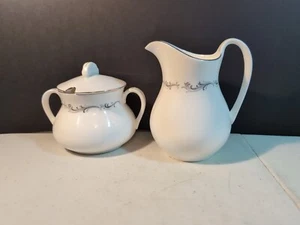 Royal Doulton Coronet Sugar Bowl & Creamer Set Bone China England - Picture 1 of 7