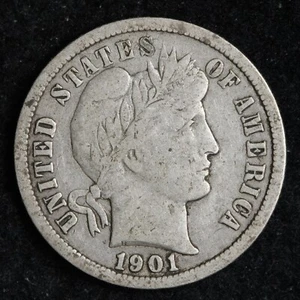 1901-O Barber Silver Dime CHOICE VF E286 DAVL - Picture 1 of 2