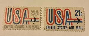 US Stamps ,Scott C75 20c and C81 21c , air mails, M/NH - Picture 1 of 1