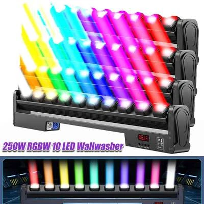4X RGBW Wallwasher 250W Beam DMX Swing Moving Head Disco Bühnenlicht Party - Bild 1 von 4