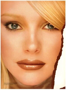 1997 Revlon Print Ad, Lipcolor Coffee Shine Gorgeous Sexy Face Lips Eyes Closeup - Picture 1 of 1