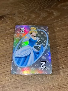 CINDERELLA DISNEY SPECIAL FOIL CARD DISNEY 100 UNO MATTEL PIXAR 2023 RARE FOIL - Picture 1 of 3
