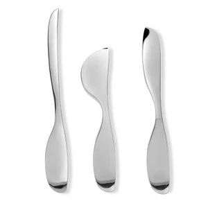 Georg Jensen Alfredo Stainless Steel Cheese Knife Set 3 pieces 3390214 - Picture 1 of 4