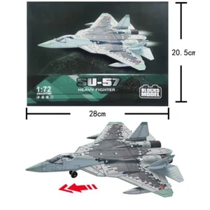 Flugzeugmodell SU-57 1/100 Maßstab Kampfjet ABS Druckguss Deko Sammlung - Bild 1 von 5