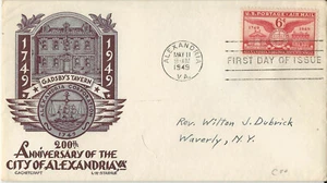 1949 FDC Air Mail SC# C40 Alexandria Seal K679 - Picture 1 of 1