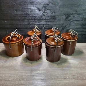 6er Set Flip-Lock Vintage Topf Kanister - Bild 1 von 11