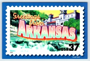 Grüße aus Arkansas große Briefe unbesendet 4x6 Postkarte USPS SBP23 - Bild 1 von 2