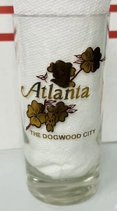 Atlanta - The Dogwood City - goldene Blumen auf klarem Trinkglas - sehr guter Zustand (B3) - Bild 1 von 6