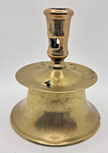 ANTIQUE BRASS CAPSTAN CANDLE HOLDER CANDLESTICK - Picture 1 of 10
