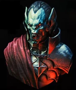 1/10 Resin Bust – Gothic Vampire Horror Model Kit, Unassembled - Picture 1 of 2