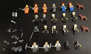 LEGO City Minifigure Lot / Prisoners, Guards, Cops, Scuba, Dogs, Accessories etc - Picture 1 of 7