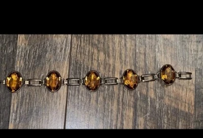 PULSERA VINTAGE PIEDRAS CITRINO ÁMBAR Foto 1 de 4