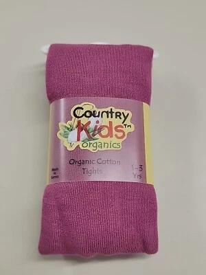 Country Kids Organic Cotton Tights - Mulberry Size 1-3 Years New - Image 1 of 4