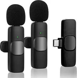 Wireless Lavalier Microphone For Phone(USB-C), Dual Wireless Microphone For Live - Picture 1 of 7