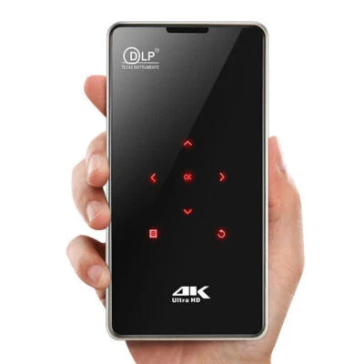 P09 Mini DLP Projector 4K Android 9.0 WiFi Bluetooth 1080P Home Theater System - Image 1 of 4