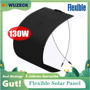 130W Flexibel Solarmodul Solarpanel Monokristallin Wohnmobil Balkonkraftwerk - Bild 1 von 10