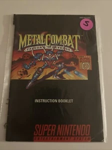 Metal Combat Super Nintendo SNES Auténtico Manual de Instrucciones Folleto Solo - Imagen 1 de 2