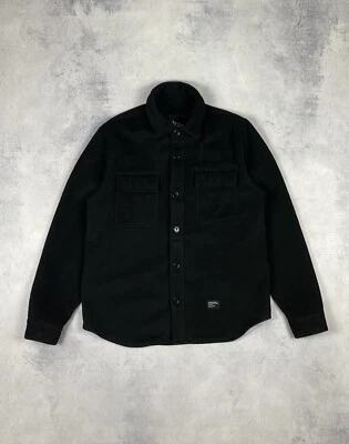 Chaqueta bombardero de lana Stussy para hombre talla S negra con botones Y2K ropa de calle Foto 1 de 4