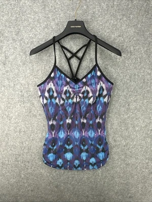 prAna Women's Size Large Made in USA Tank Top Activewear Shirt Purple Blue Sport - Image 1 of 4