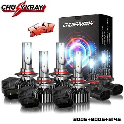 Farol de LED + lâmpadas de neblina para Chrysler 300 Sedan 4 portas 2.7L 3.5L 2005-2010 - Imagem 1 de 4